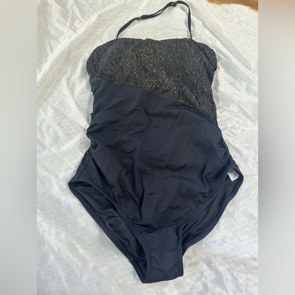 Spanx swim suit black size 10 - Picture 1 of 4